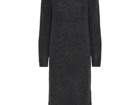 Pieces - Pcjuliana Ls Rollneck Knit Dress - 4533560 Dark Grey Melange Online Sale