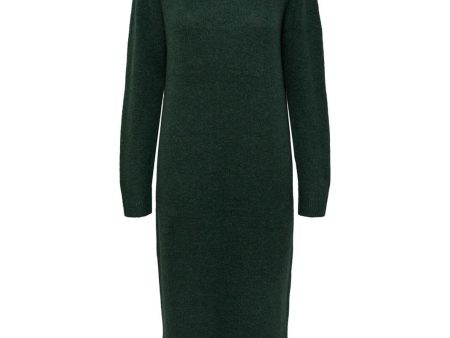 Pieces - Pcjuliana Ls Rollneck Knit Dress - 4250918 Trekking Green For Sale