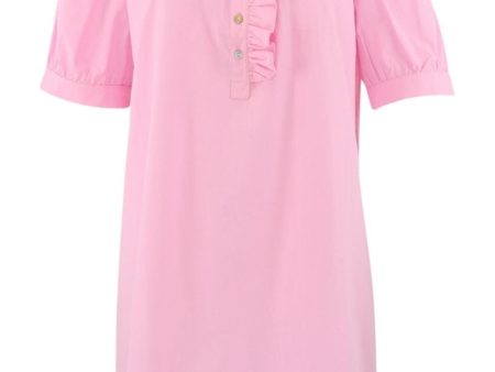 Continue - Ariana Poplin Dress Ss - 700 Pink Cheap