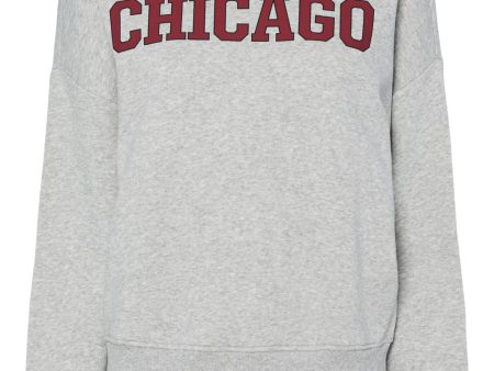 Pieces - Pcsasie Ls O-Neck Loose Sweat - 4705441 Light Grey Melange Chicago For Discount