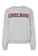 Pieces - Pcsasie Ls O-Neck Loose Sweat - 4705441 Light Grey Melange Chicago For Discount