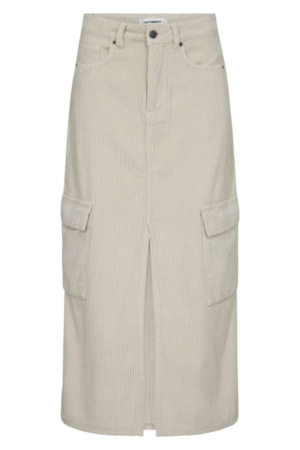 Co´couture - Cobaincc Corduroy Slit Skirt 34159 - 11 Off White For Discount