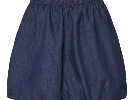 Pieces - Pcjuliet Short Balloon Skirt - 4731843 Dark Blue Denim Cheap