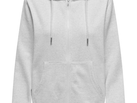 Only - Onldaze L S Zip String Hood Swt - 4604830 Light Grey Melange Discount