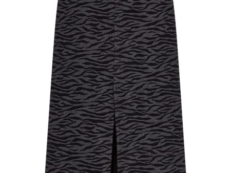 Co´couture - Zebracc Denim Slit Skirt 34162 - 96 Black Online now