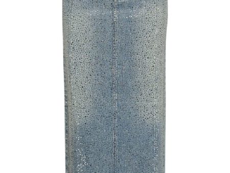 Gestuz - Gzzorah Long Skirt - 104609 Mid Blue Washed Online Sale