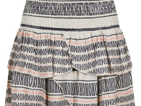 Neo Noir - Carin Stitch Print Skirt - Natural on Sale