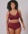 Understatement Underwear - Mesh Highwaist Briefs - Burgundy Neon Pink Online now