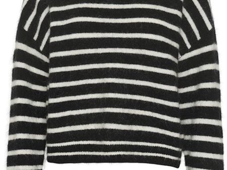 Gestuz - Debbiegz Pullover - 106343 Black White Striped on Sale