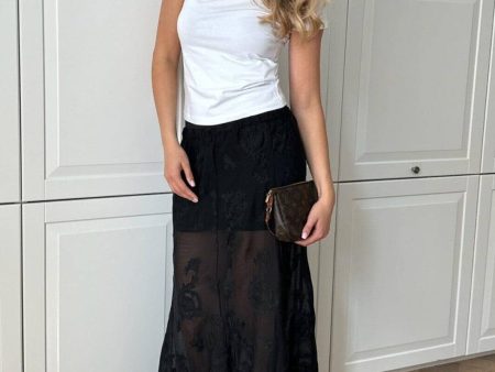 BYIC - Ellinoric Lace Maxi Skirt - vb Vintage Black Online