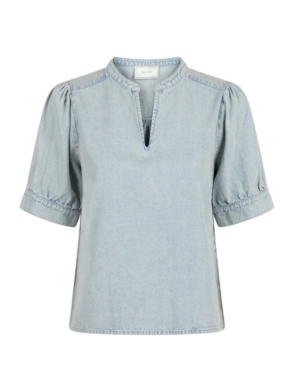 Neo Noir - Talja Denim Blouse - Stonewash For Discount