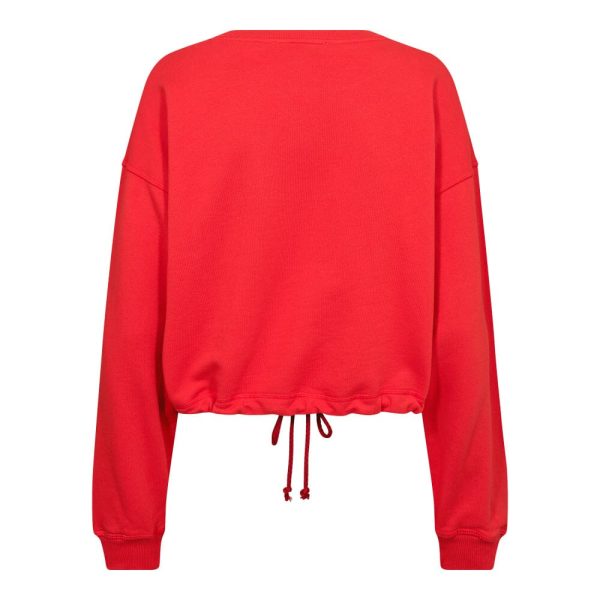 Co´couture - Cleancc Crop Tie Sweat 37018 - 66 Flame Online Sale