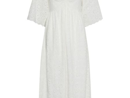 Y.A.S - Yassunra 3 4 Long Dress - 4533176 Star White For Cheap