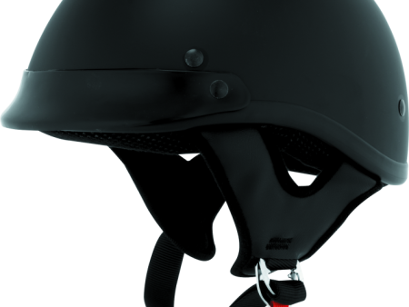 Skid Lids Traditional Helmet Flat Black - Large Fashion